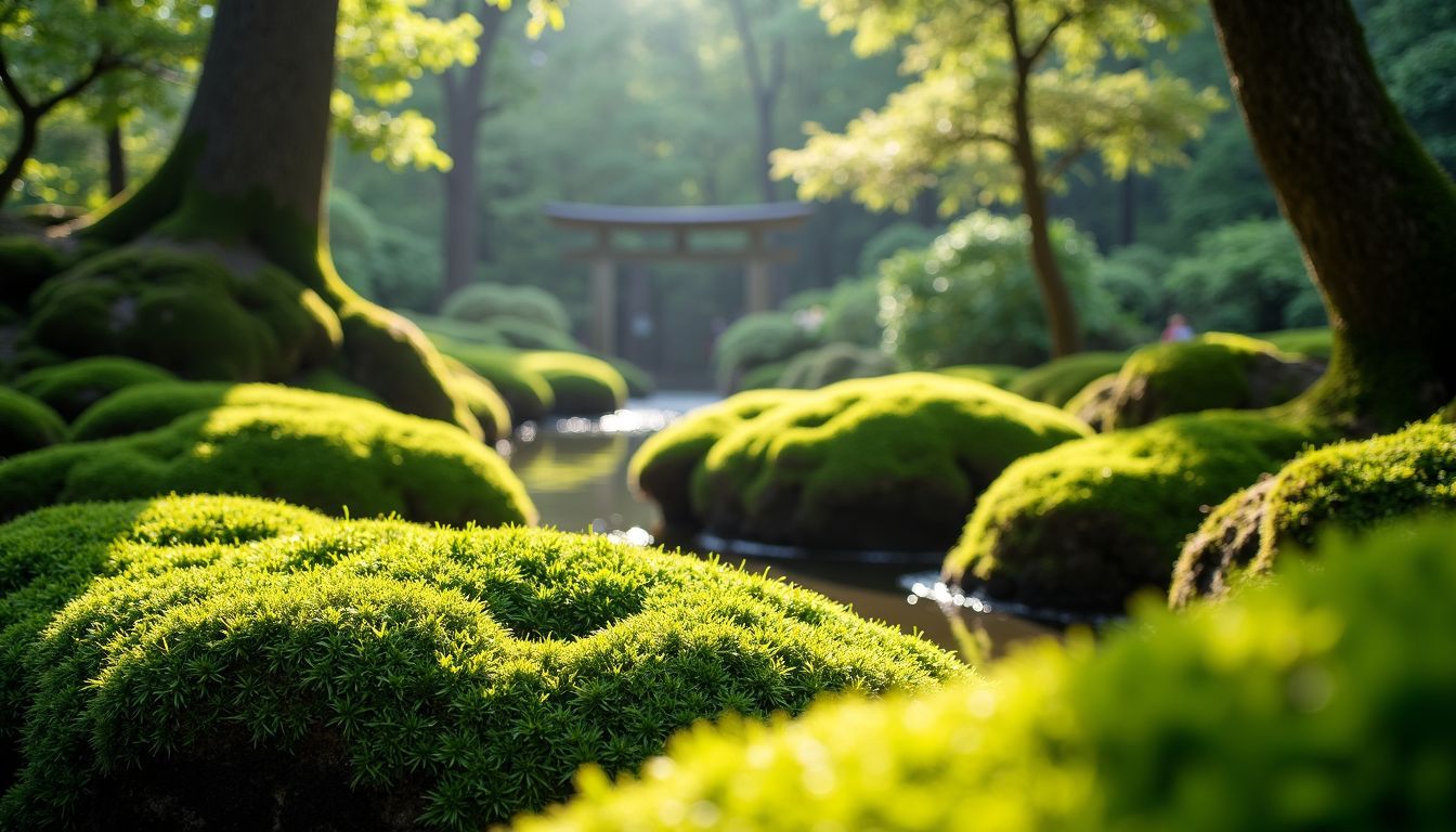 A peaceful moss garden at Gio-ji Temple in Arashiyama.