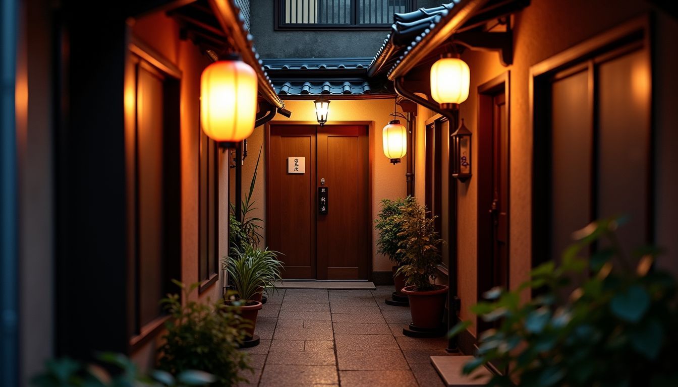 An inviting alleyway in Tokyo leads to a hidden restaurant.